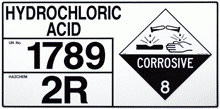 Signs - Hazchem Storage Sign - Hydrochloric Acid