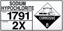 Signs - Hazchem Storage Sign - Sodium Hypochlorite
