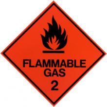 Signs - Hazardous Sign - 2 Flammable Gas
