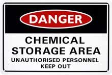 Signs - Danger Chemical Storage Sign