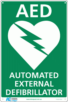 Emergency AED Automated External Defibrillator Sign