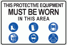 PPE Must Be Worn Safety Sign