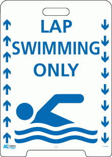 Signs - Lap Swimming Only Pavement A-Frame Sign