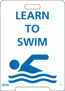 Signs - Learn to Swim Pavement A-Frame Sign