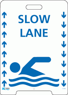Signs - Slow Lane Pavement A-Frame Sign