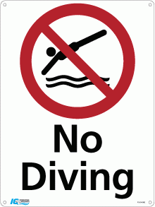 Signs - No Diving Prohibition Sign