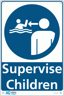 Signs - Supervise Children Sign