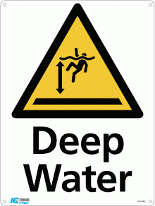 Signs - Deep Water Warning Sign