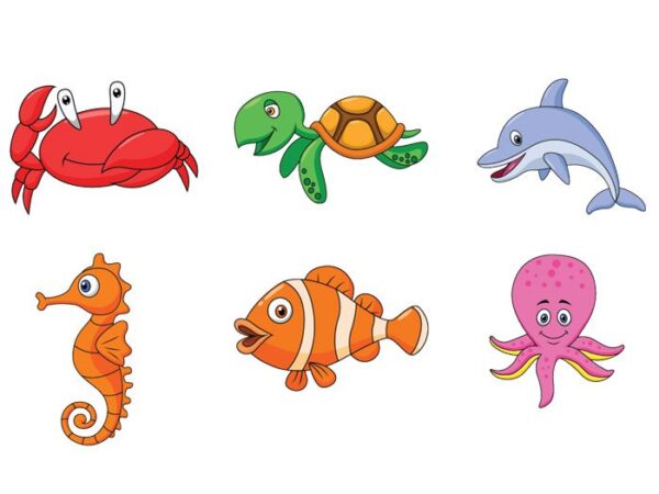 Assorted Under the Sea Characters Stickers - Aquachem