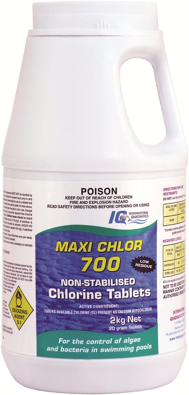 Maxi Chlor 700 Calcium Hypochlorite Tablets - Aquachem