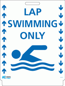 Lap Swimming Only Pavement Sign - Aquachem