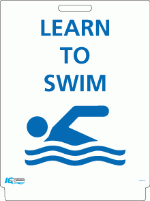 Learn To Swim Pavement Sign - Aquachem