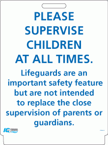 Lifeguard Supervise Children Pavement Sign - Aquachem