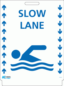 Slow Lane Pavement Sign - Aquachem