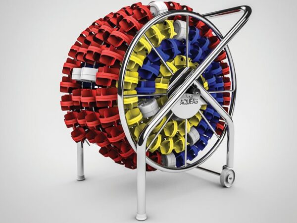 aqueas lane rope storage reel with lane ropes