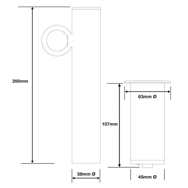 AQUEAS Lane Rope Post & Socket Dimension - Aquachem