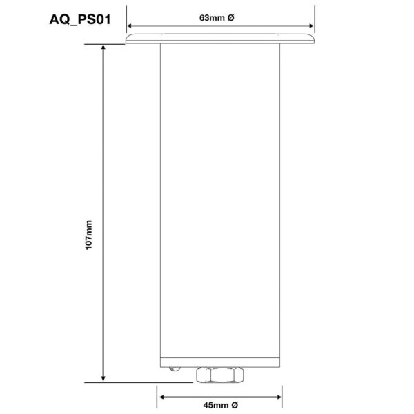 AQUEAS Post Socket Dimension - Aquachem